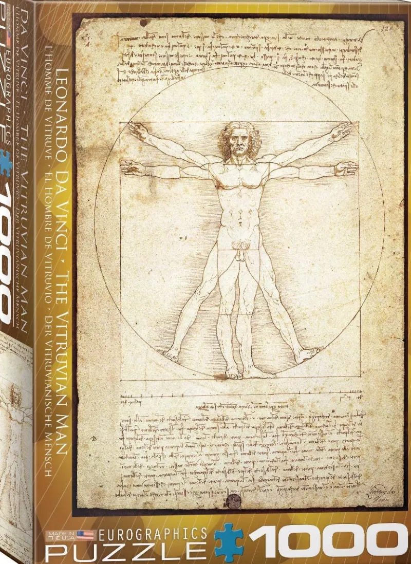 Eurographics - The Vitruvian Man by Leonardo da Vinci - 1000 Piece Jigsaw Puzzles Best