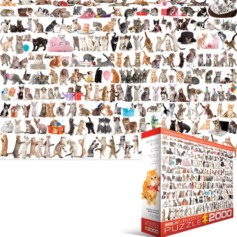 Eurographics - The World of Cats - 2000 Piece Jigsaw Puzzle Online