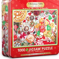 Eurographics - Tin Box - Christmas Table - 1000 Piece Jigsaw Puzzle Outlet