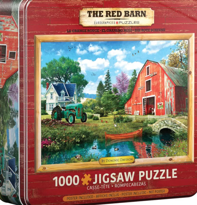 Eurographics - Tin Box - The Red Barn - 1000 Piece Jigsaw Puzzle Fashion