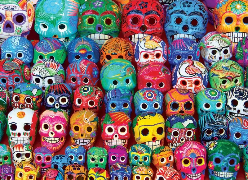 Eurographics - Traditional Mexican Skulls - 1000 Piece Jigsaw Puzzle Discount
