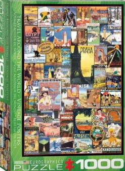 Eurographics - Travel Around the World Vintage Posters - 1000 Piece Jigsaw Puzzle Sale