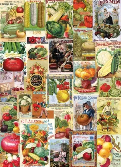 Eurographics - Vegetable Seed Catalog Cove - 1000 Piece Jigsaw Puzzle New