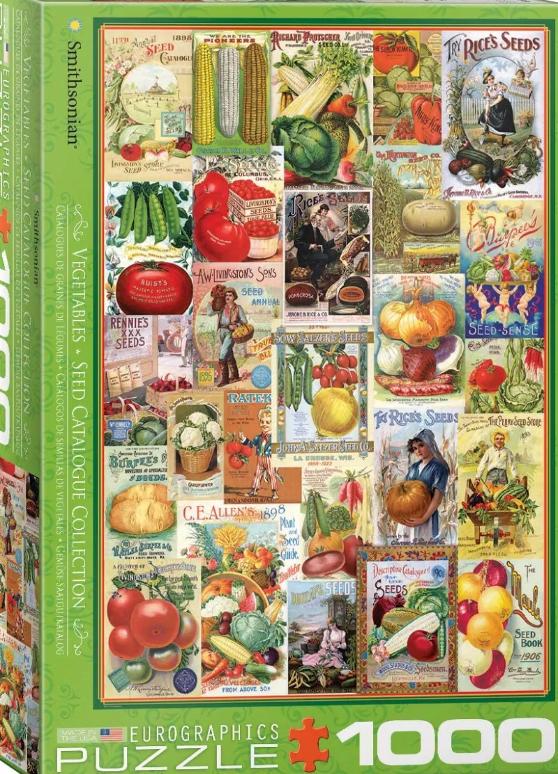 Eurographics - Vegetable Seed Catalog Cove - 1000 Piece Jigsaw Puzzle New