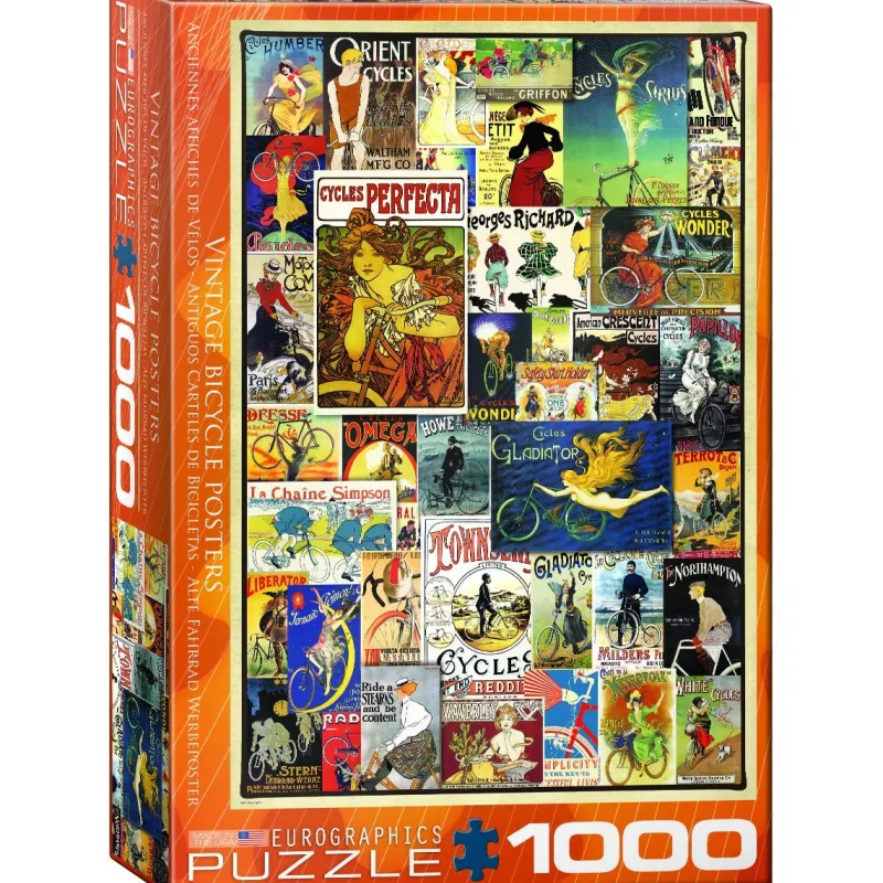 Eurographics - Vintage Bicycle Posters - 1000 Piece Jigsaw Puzzle Clearance