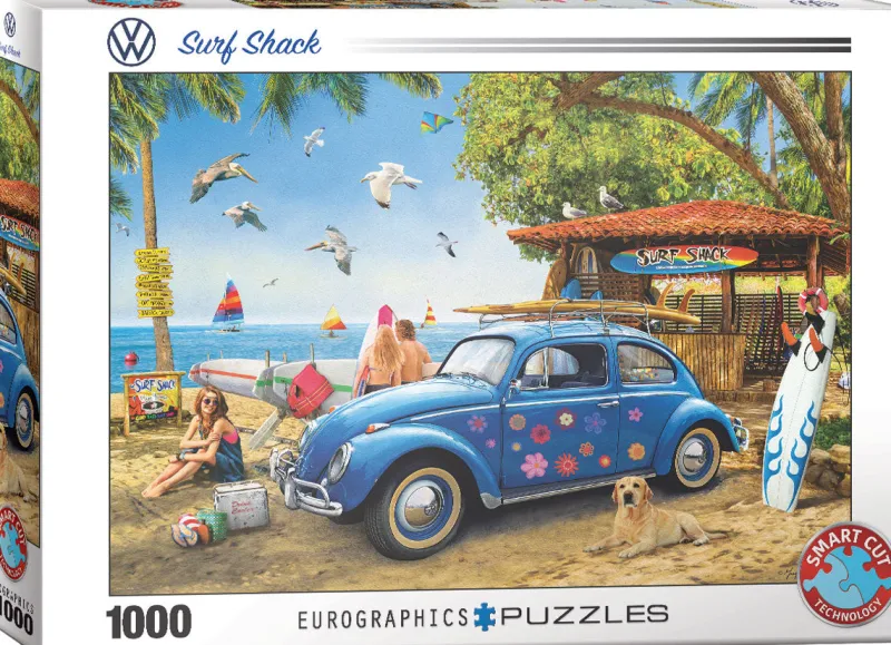 Eurographics - VW Beetle Surf Shack - 1000 pieces New