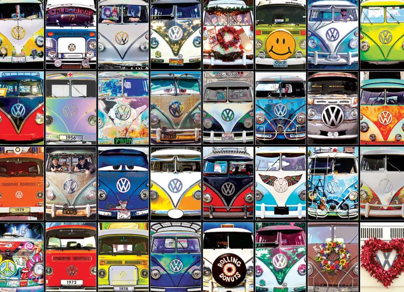 Eurographics - VW Bus Cool Faces - 1000 Piece Jigsaw Puzzle Hot