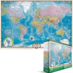 Eurographics - World Map - 2000 Piece Jigsaw Puzzle Discount