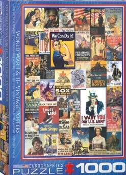 Eurographics - World War I & II Vintage Posters - 1000 Piece Jigsaw Puzzle Online