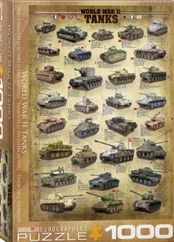 Eurographics - World War II Tanks - 1000 piece jigsaw puzzle Fashion
