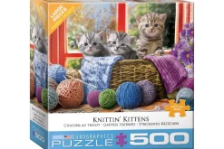 Eurographics - XXL Pieces - Knittin' Kittens - 500 Piece Jigsaw Puzzle Outlet
