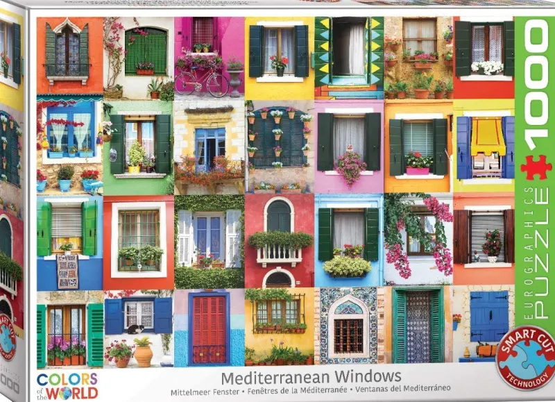 Eurographics - Mediterranean Windows - 1000 Piece Jigsaw Puzzle New