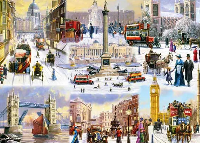 Falcon de luxe Falcon - A Winter In London - 1000 Piece Jigsaw Puzzle Clearance