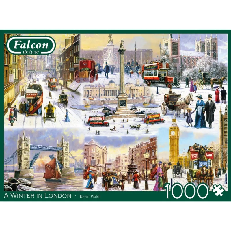 Falcon de luxe Falcon - A Winter In London - 1000 Piece Jigsaw Puzzle Clearance