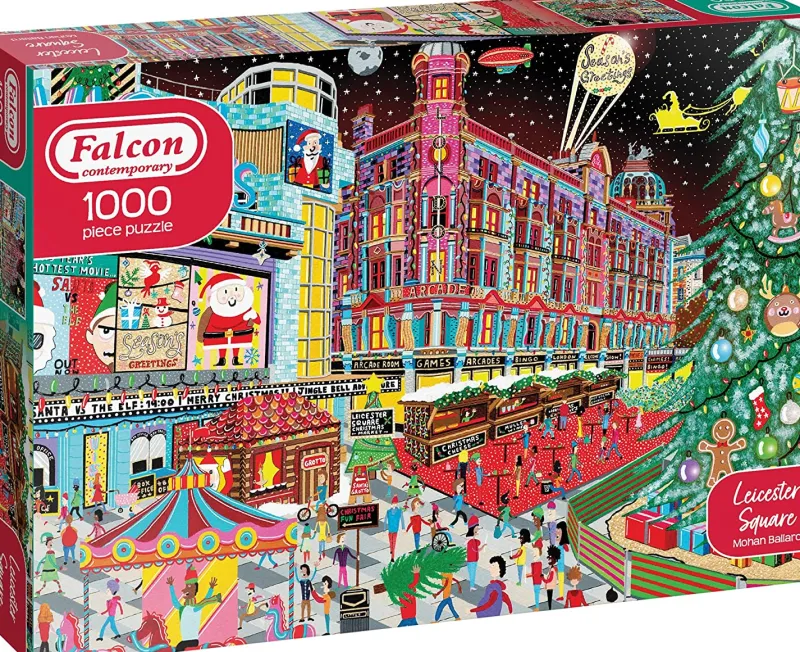 Falcon de luxe Falcon Contemporary - Christmas at Leicester Square - 1000 Piece Jigsaw Puzzle Discount