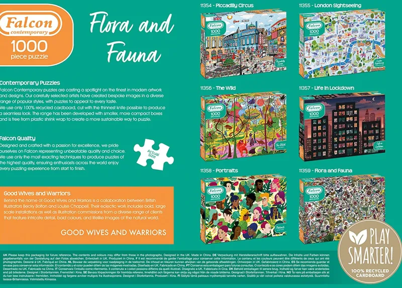 Falcon de luxe Falcon Contemporary - Flora and Fauna - 1000 Piece Jigsaw Puzzle Online