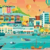 Falcon de luxe Falcon Contemporary - The Marina - 1000 Piece Jigsaw Puzzle Online