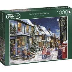 Falcon de luxe - Playing In The Snow - 1000 Piece Jigsaw Puzzle Fashion