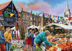 Falcon de luxe - Saffron Walden Market - 1000 Piece Jigsaw Puzzle Fashion