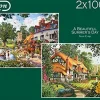 Falcon de luxe - A Beautiful Summer's Day - 2 X 1000 Piece Jigsaw Puzzles Best