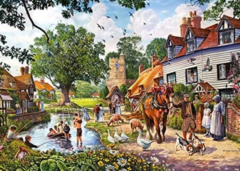 Falcon de luxe - A Beautiful Summer's Day - 2 X 1000 Piece Jigsaw Puzzles Best