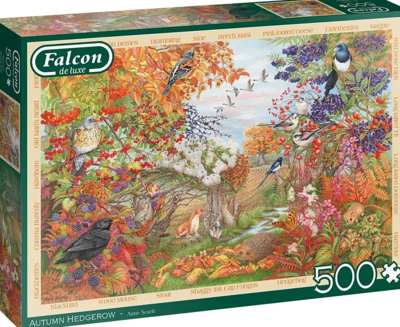 Falcon de luxe - Autumn Hedgerow - 500 Piece Jigsaw Puzzle Outlet