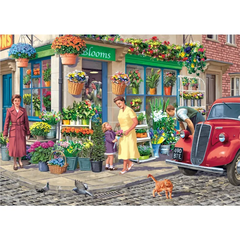 Falcon de luxe - Corner Shops - 4 X 1000 Piece Jigsaw Puzzles Outlet