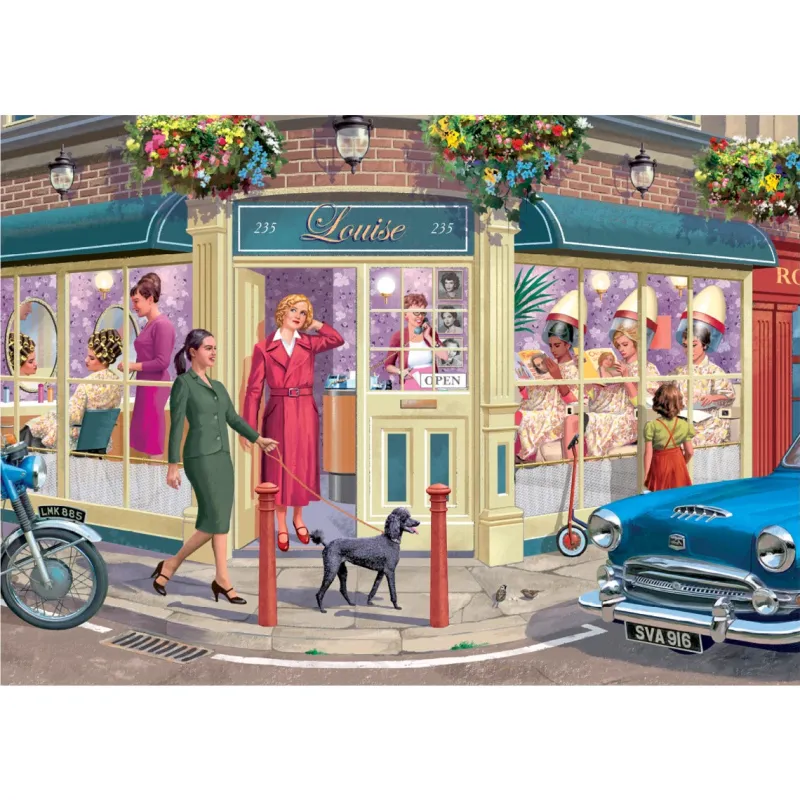 Falcon de luxe - Corner Shops - 4 X 1000 Piece Jigsaw Puzzles Outlet