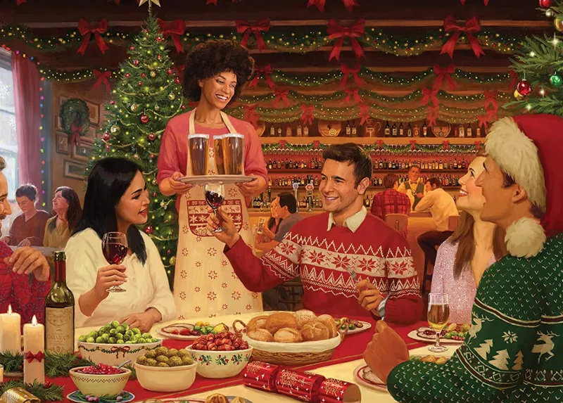 Falcon de luxe - Festive Feast - 500 Piece Jigsaw Puzzle Outlet
