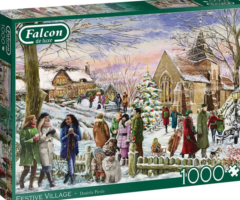 Falcon de luxe - Festive Village - 1000 Piece Jigsaw Puzzle Best