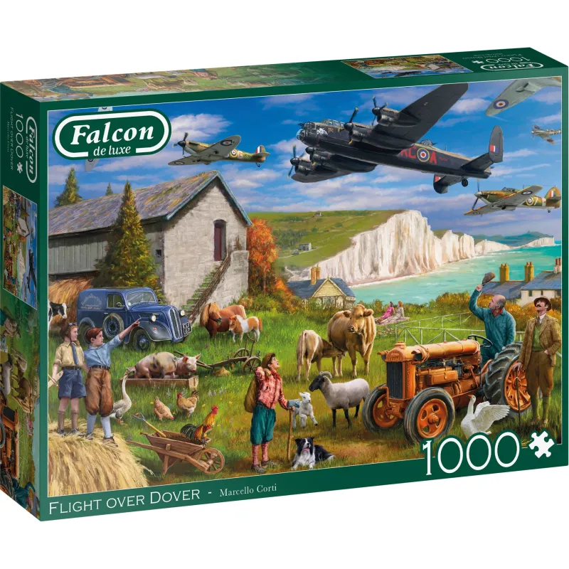 Falcon de luxe - Flight over Dover - 1000 Piece Jigsaw Puzzle Discount