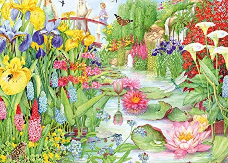 Falcon de luxe - Flower Show 'The Water Gardens' - 1000 Piece Jigsaw Puzzle Clearance
