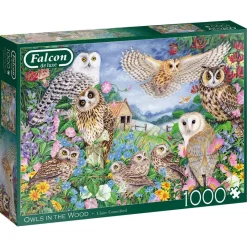 Falcon de luxe - Owls In The Wood - 1000 Piece Jigsaw Puzzle Best