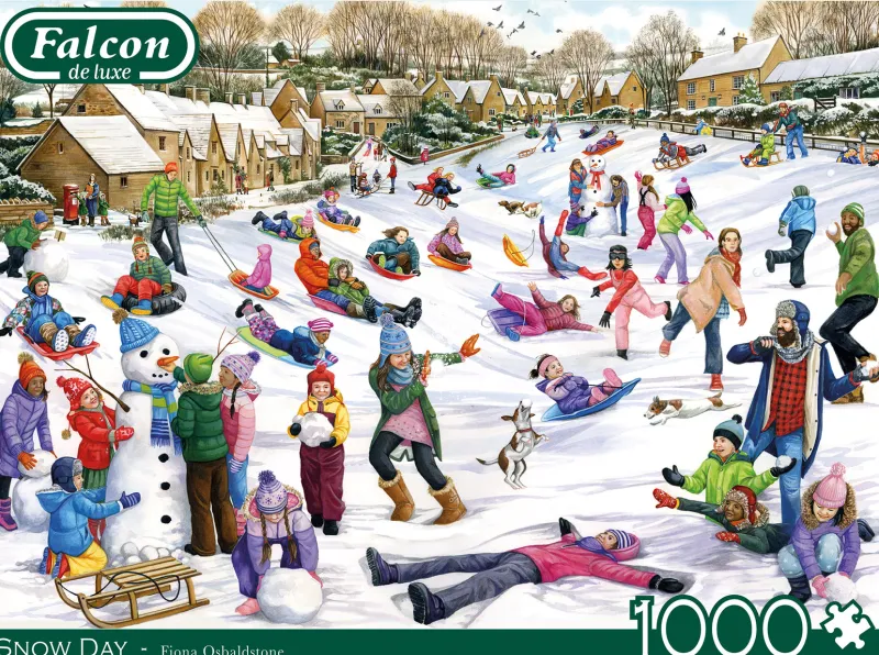 Falcon de luxe - Snow Day - 1000 Piece Puzzle Online