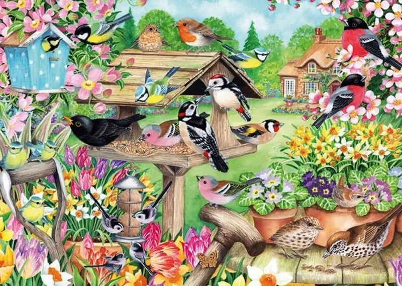 Falcon de luxe - Spring Garden Birds - 500 Piece Jigsaw Puzzle Hot