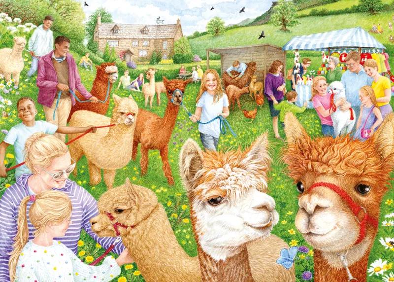 Falcon de luxe - The Alpaca Farm - 1000 Piece Jigsaw Puzzle Sale