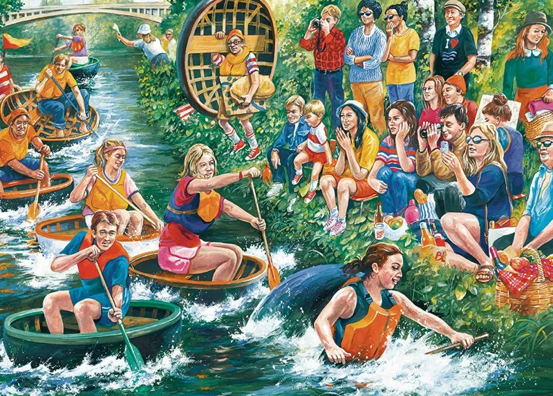 Falcon de luxe - The Coracle Regatta - 1000 Piece Jigsaw Puzzle Clearance