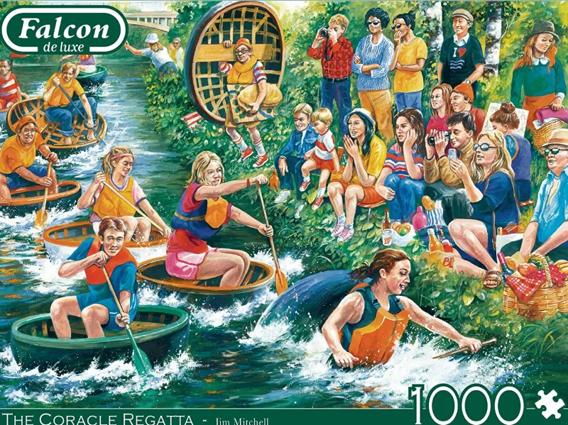 Falcon de luxe - The Coracle Regatta - 1000 Piece Jigsaw Puzzle Clearance