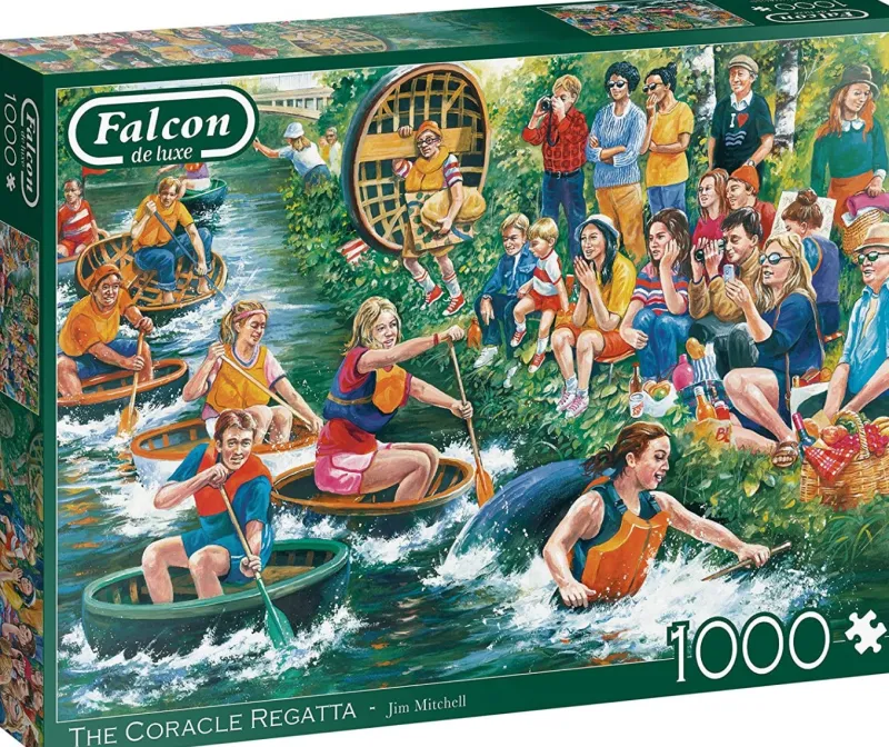 Falcon de luxe - The Coracle Regatta - 1000 Piece Jigsaw Puzzle Clearance