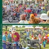 Falcon de luxe - The Motorcycle Show 2 X 500 Piece Jigsaw Puzzle Clearance