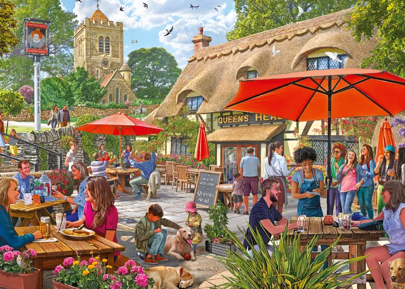 Falcon de luxe - The Pub Garden - 1000 Piece Jigsaw Puzzle Hot