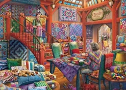 Falcon de luxe - The Quilt Shop - 1000 Piece Jigsaw Puzzle Hot