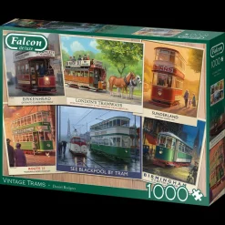 Falcon de luxe - Vintage Trams - 1000 Piece Jigsaw Puzzle Best