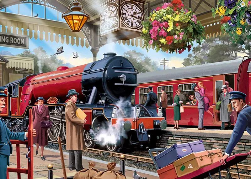 Falcon de luxe - Waiting On The Platform - 1000 Piece Jigsaw Puzzle Sale