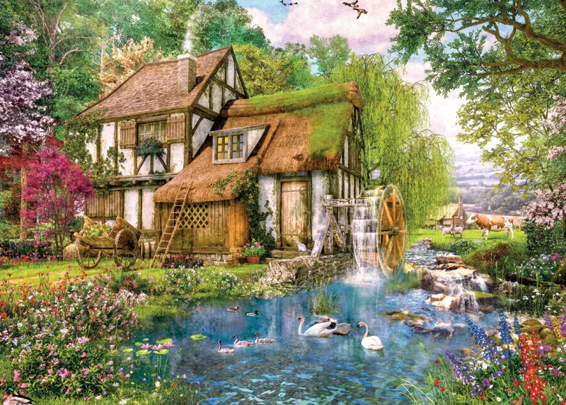 Falcon de luxe - Watermill Cottage - 1000 Piece Jigsaw Puzzle Best