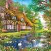 Falcon de luxe - Waterside Cottage - 1000 Piece Jigsaw Puzzle Clearance