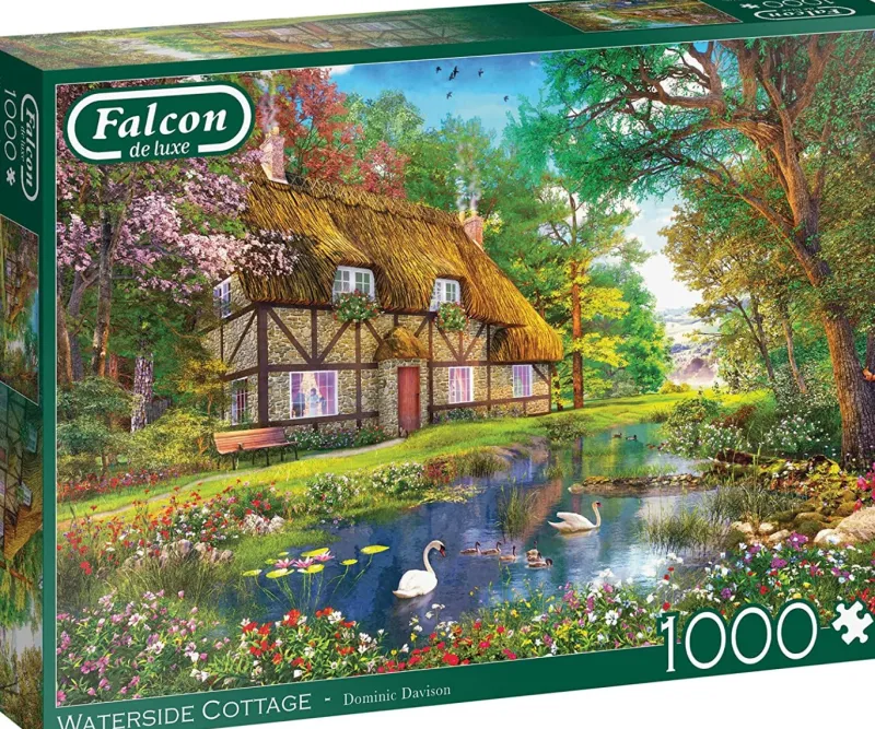 Falcon de luxe - Waterside Cottage - 1000 Piece Jigsaw Puzzle Clearance