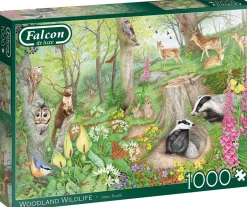Falcon de luxe - Woodland Wildlife - 1000 Piece Jigsaw Puzzle Best