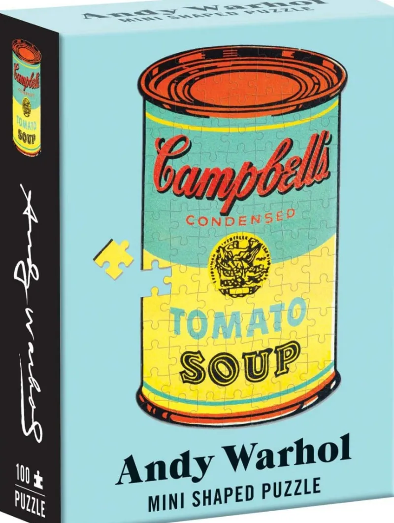 Galison - Andy Warhol - Campbell's Soup - Mini 100 Piece Shaped Puzzle Clearance