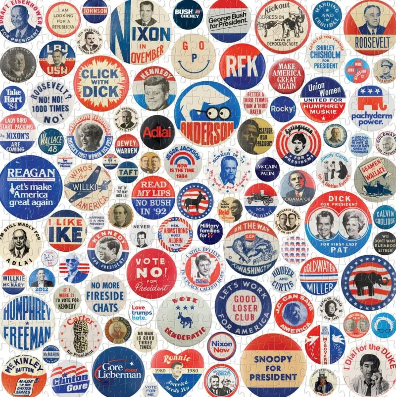 Galison - Button Up America - 500 Piece Jigsaw Puzzle Discount
